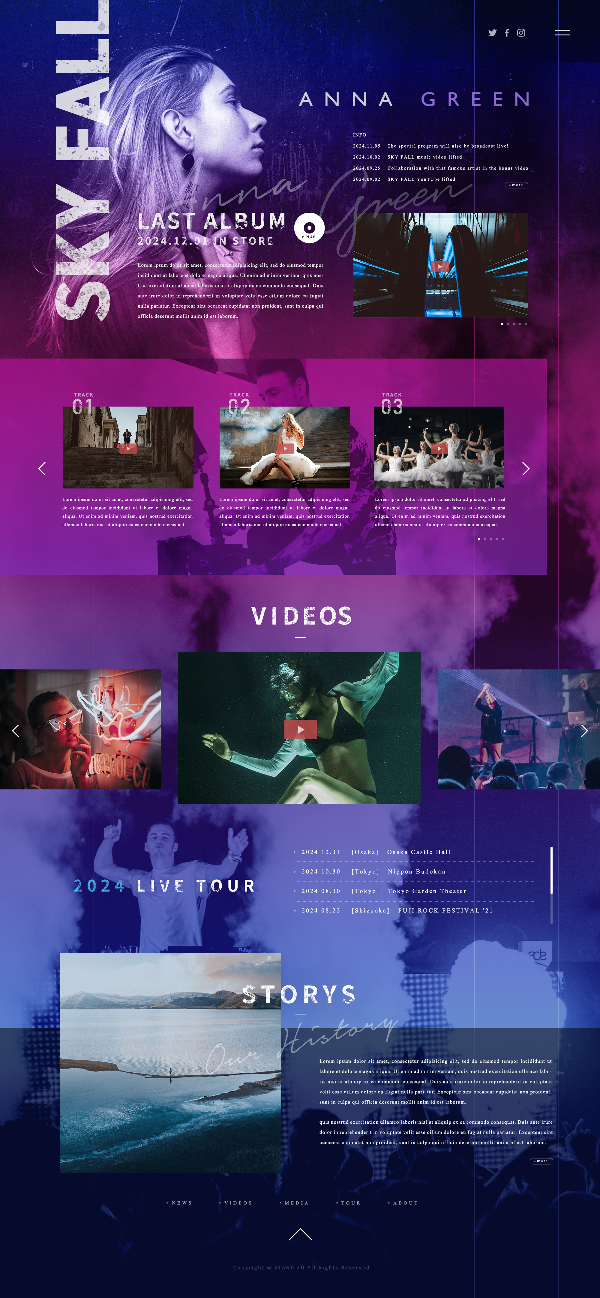 Artist Webside Concept Design